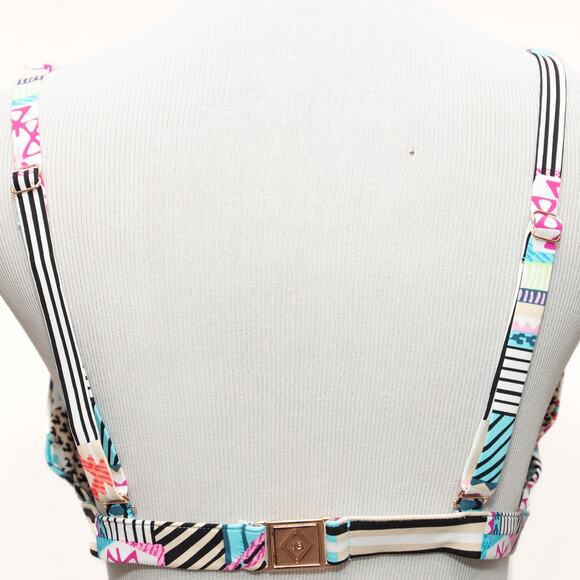 Vera Bradley Reversible Desert Shapes Emma Bikini Top Size L - Picture 3 of 12